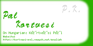 pal kortvesi business card